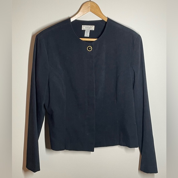 Lord & Taylor Petite Women’s Black Blazer Jacket Size 14P - Picture 1 of 6